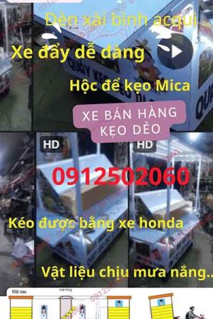 Xe bán hàng rong kẹo dẻo