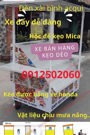Xe bán kẹo dẻo theo kg