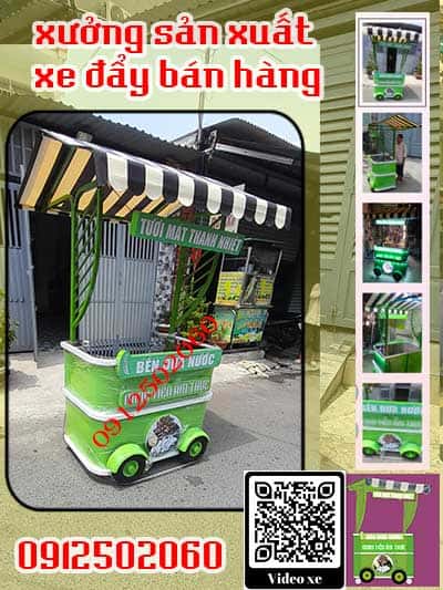 Xe đẩy bán hàng khu ẩm thực