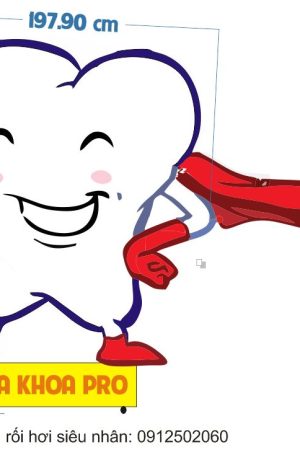 manocanh rối hơi hình cái răng siêu nhân