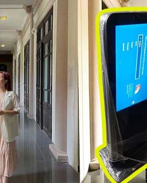 khung Standee điện tử phù hợp cho tòa nhà cổ thư viện khu di tích