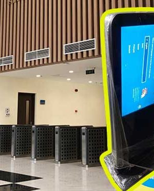 khung standee bảo vệ tivi hành lang cơ quan chính phủ nhà gà sân bay