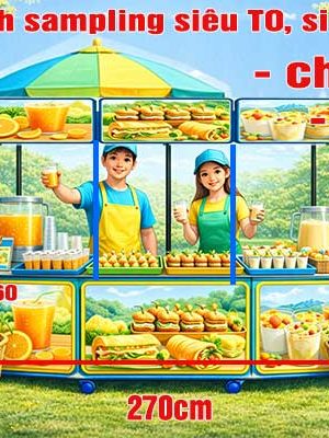 quầy booth sampling siêu to siệu rộng cho thuê