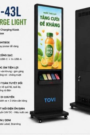 TOVI-UL43-NM-06 - CHARGE LIGHT - kệ quảng cáo sạc điện thoại miễn phí 6 cổng