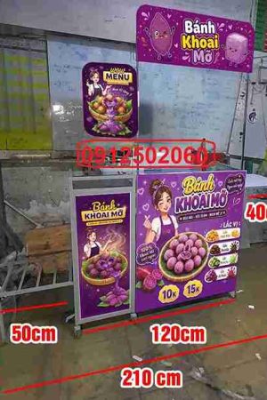 quâyf bán khoai mỡ gấp gọn